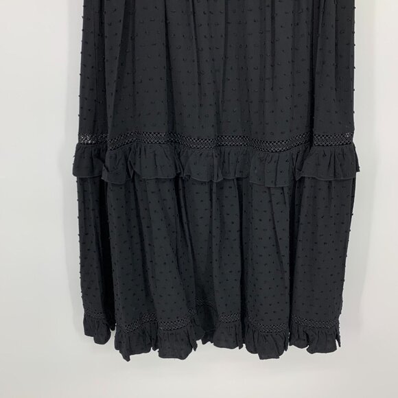 Kate Spade Dress Black Swiss Dot Sleeveless Midi Tie Neck NWT - Picture 11 of 12